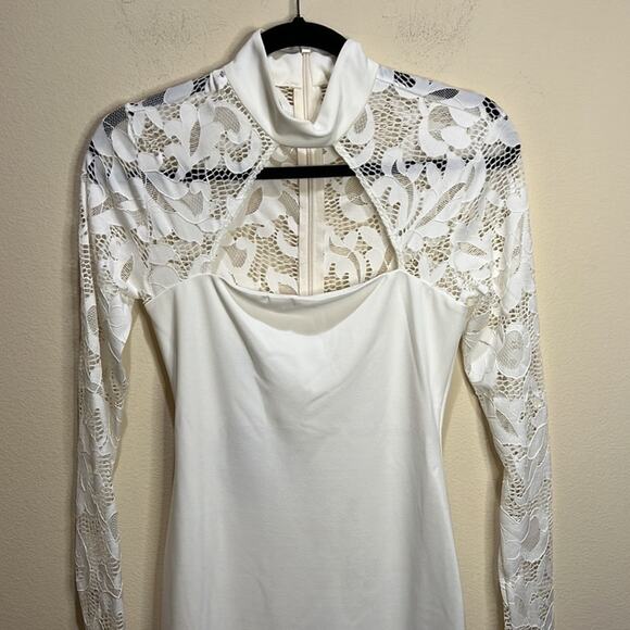 Nookie Lady Lace Long Sleeve Midi - White Size M - Picture 5 of 9
